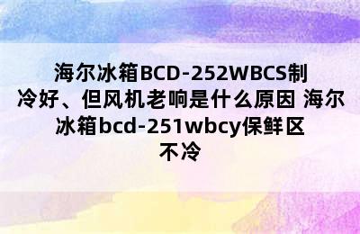 海尔冰箱BCD-252WBCS制冷好、但风机老响是什么原因 海尔冰箱bcd-251wbcy保鲜区不冷